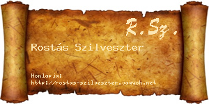Rostás Szilveszter névjegykártya